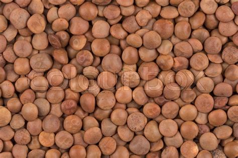 Picture Of Brown Lentils Over Flat Stock Image Colourbox