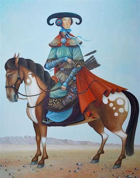 The Art Of Zaya Steppe Wind 2012 Oil Canvas Sanat Tarihi Resim