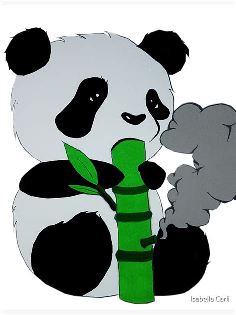 Bamboo Smoking Panda Bear Sticker For Sale By Isabelcarli Redbubble