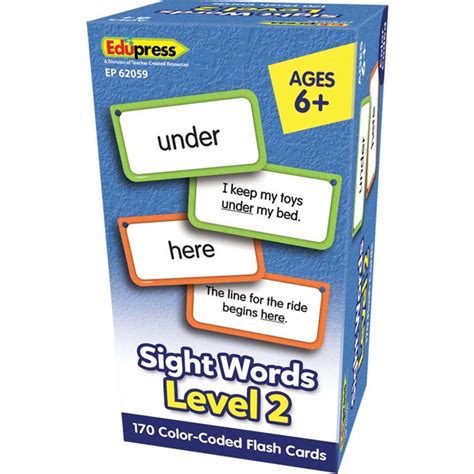 Sight Words Flash Cards Level 2 Tcr62059 Teacher Created
