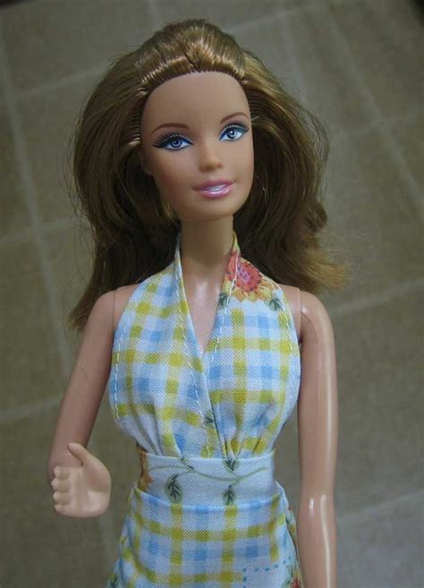 Sewing Pattern For Barbie Basics Modelmuse Body Halter Top Dress Janel Was Here Halter