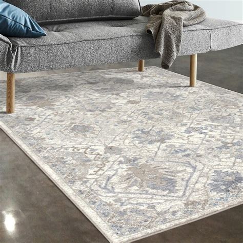 Allstar Rugs Ivory And Beige Persian Rectangular Accent Area Rug With