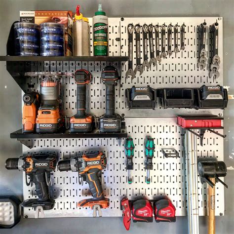 Simple Tool Organization With Wall Control Metal Pegboard Garage