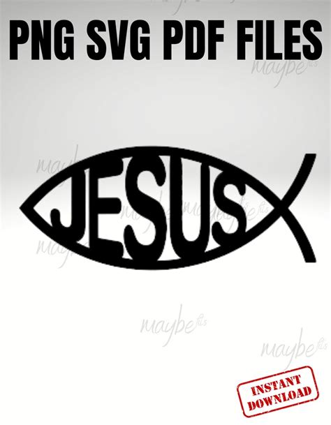 Jesus Fish Symbol Svg Ichthus Svg Christian Svg Faith Svg Etsy