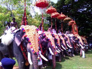 The celebrations begin a week before the pooram, or the day the moon rises with the pooram star, and sees a ceremonial flag hoisting at each. Thrissur - Wikitravel