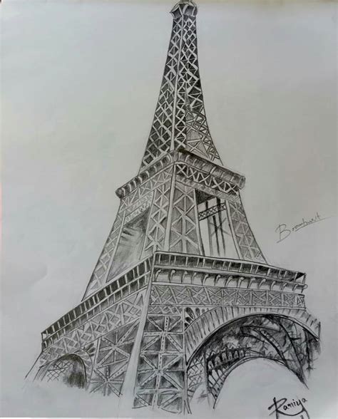 Eiffel Tower Drawings Sketches