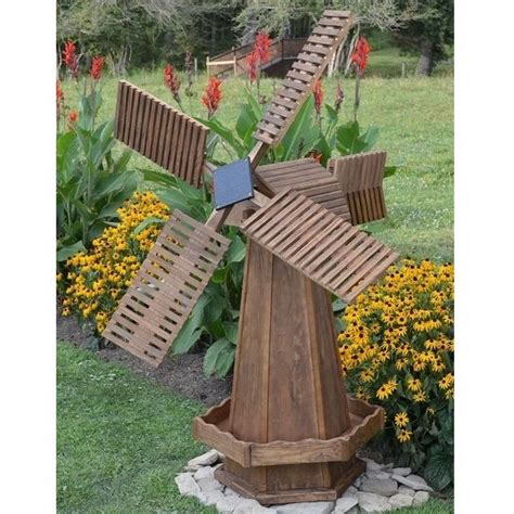 Amish Stained Wood Decorative Dutch Windmills Practical Garden Ponds