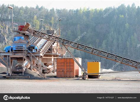 Stone Crusher In A Quarry Mine Of Porphyry Rock — Stock Photo © Lcrms7