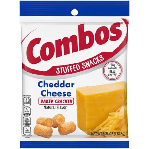 Combos Stuffed Snacks Cheddar Cheese Baked Cracker Snacks 63 Oz