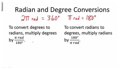 radians to degrees practice worksheets