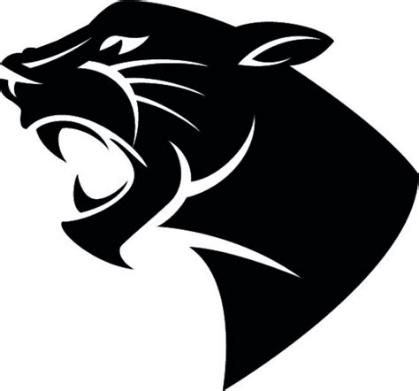 Black And White Panther Logo Clip Art Library