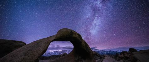 Wallpaper Night Galaxy Sky Long Exposure Milky Way Moonlight