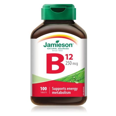 Jamieson Vitamin B12 250 Mcg 100 Tb Value Drug Mart Alberta Pharmacy