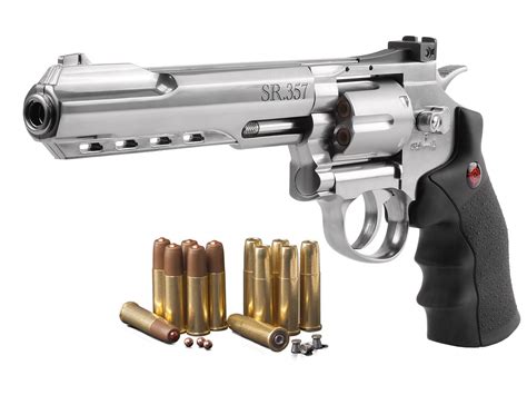 Crosman Sr357s Dual Ammo Co2 Revolver Kit Silver Pyramyd Air