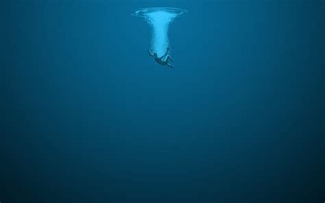 Wallpaper Laut Biru Bawah Air Penyelaman Lautan Freediving