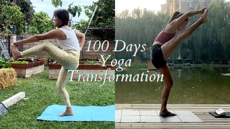100 Days Of Yoga Transformation Comparisons Of Before And After YouTube