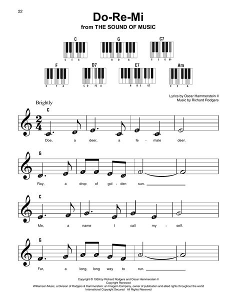 Download Super Easy Piano Sheet Music To Do Re Mi By Rodgers