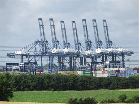 Felixstowe Dockers New And Improved Cranes At The Port Of Felixstowe
