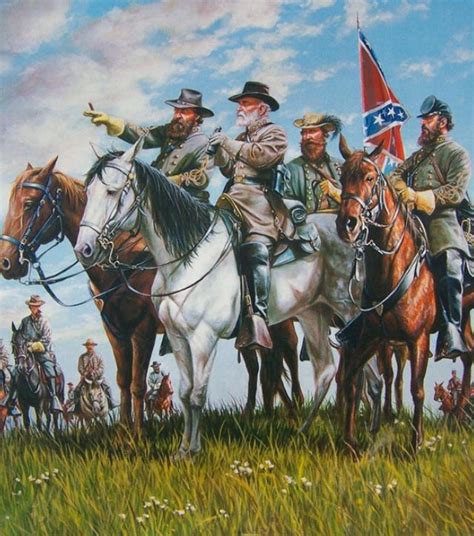Confederate Generals Longstreet Lee Stuart And Jackson Civil War