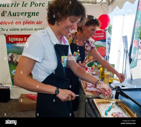 Paris France French Food Festival St Pourcinois Women Cooking