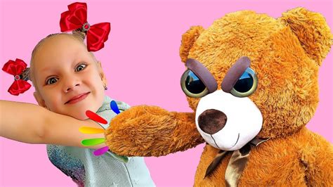 Nastya Playing With Real Life Giant Teddy Bear In Fairy Bfstv Youtube