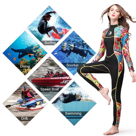 Women Mm Neoprene Wetsuit High Elasticity Color Stitching Surf Diving