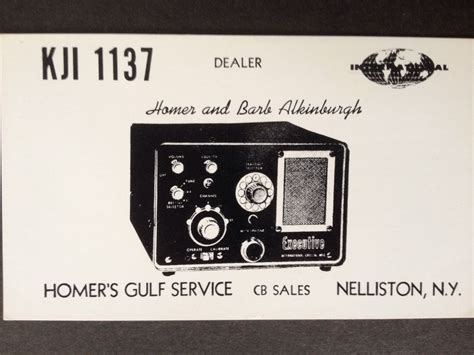 Vintage Qsl Cb Radio Card~kji 1137 Nelliston Ny Ebay Cb Radio Radio Cards