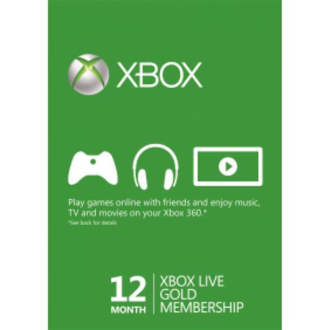 Xbox Live Gold Subscription Card 12 Months