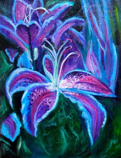 Stargazer Lily Painting By Jenny Jonah Saatchi Art