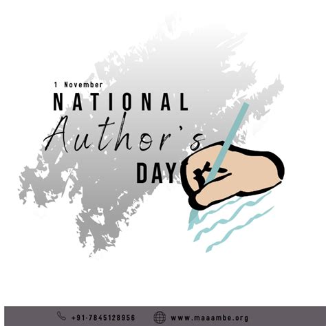 National Authors Day Template Postermywall