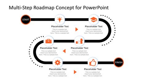 Multi Step Roadmap Journey Concept For Powerpoint Slidemodel