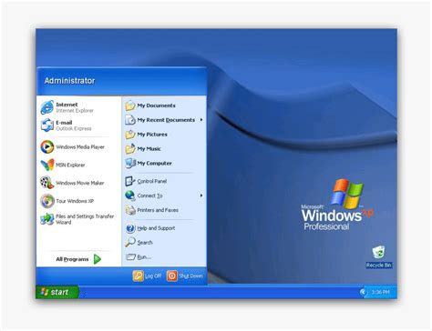 The History Of Windows Start Menu Windows Xp Start Menü Hd Png