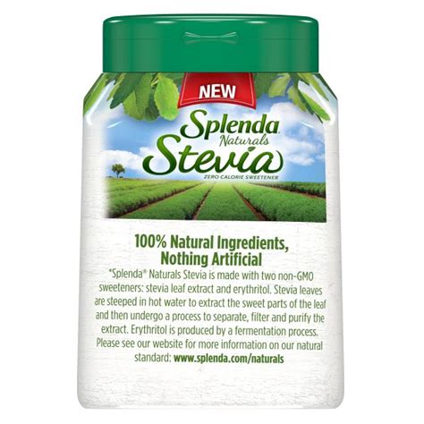 Splenda Stevia Sweetener Jar Natural Zero Calorie Sweetener