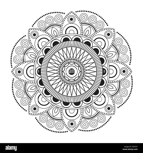Mandala Art Design Isoliert Auf Weißem Hintergrund Kreisförmige