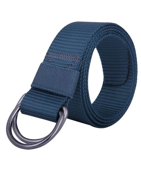 Canvas Web Belts For Men Women Military Style Double D Ring Buckle Belt