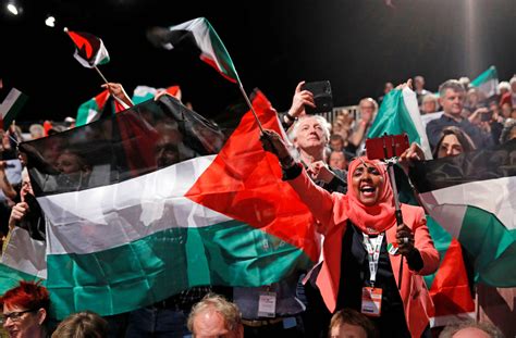 Sea Of Palestinian Flags At Labour Conference During First Debate On Palestine Middle East Eye