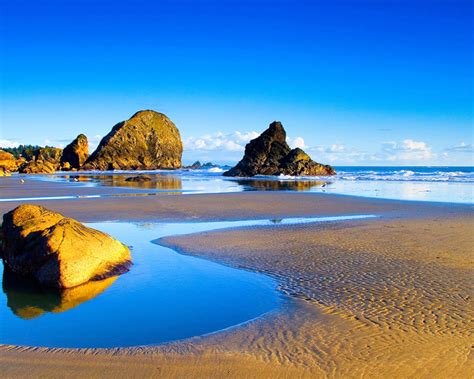 Landscapes Sandy Beach Rocks Sea Waves Summer Wallpaper Hd 3840x2160