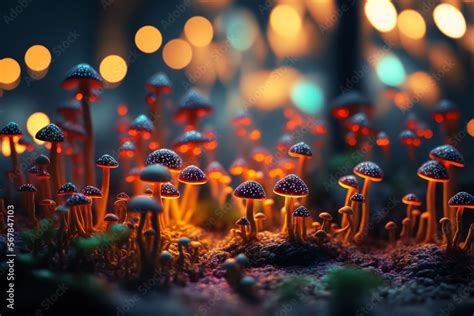 Mushroom Wallpaper Fantasy Wallpaper 4k Mushroom Light Fantasy Mushroom Jungle Forest