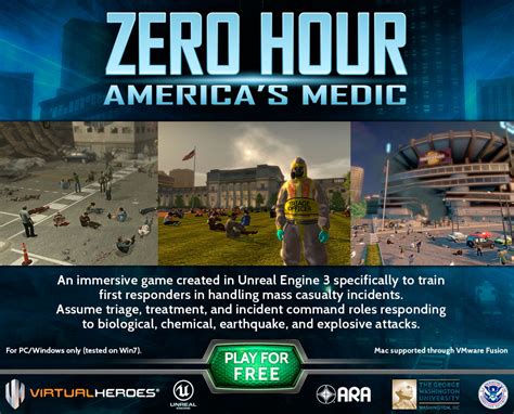 Zero Hour First Responder Disaster Training Serious Game Now Free
