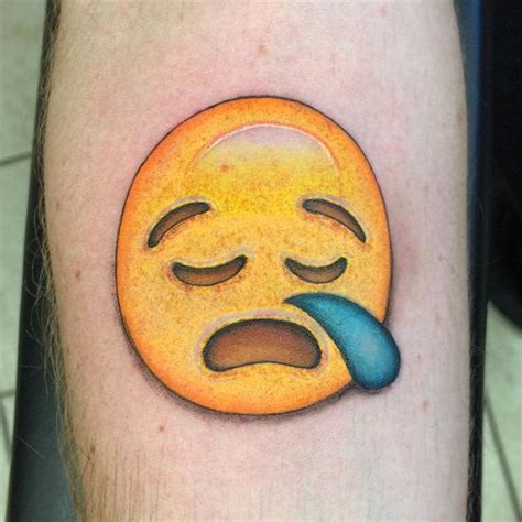 30 Emoji Tattoos That Might Have Seemed A Good Idea At First • Tattoodo