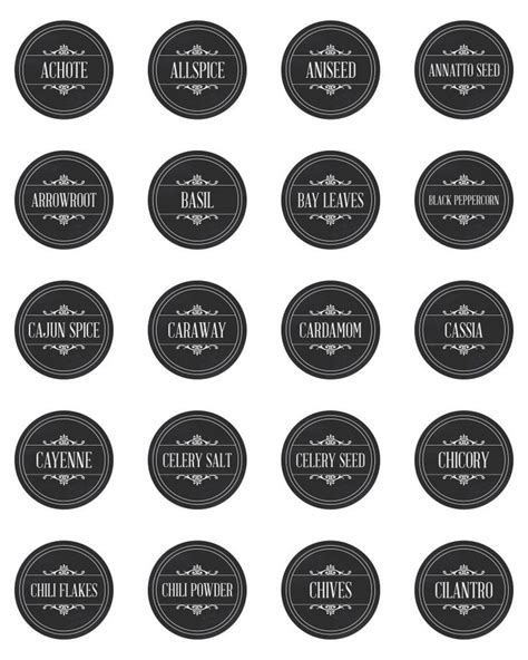 Free Printable Farmhouse Herb And Spice Labels The Cottage Market