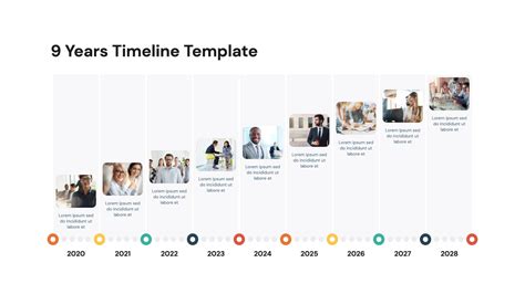9 Years Free Timeline template for Powerpoint - 🔥 Free Download Now!