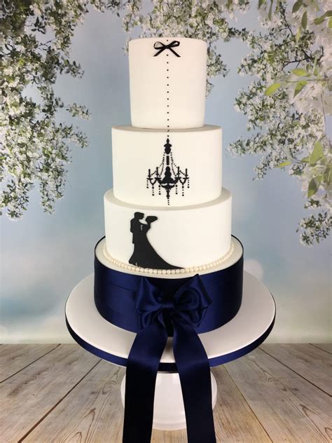 Wedding Cake Navy Blue And White Wiki Cakes