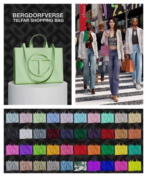 Bergdorfverse Telfar Shopping Bag Megapack Sims 4 Updates ♦ Sims 4