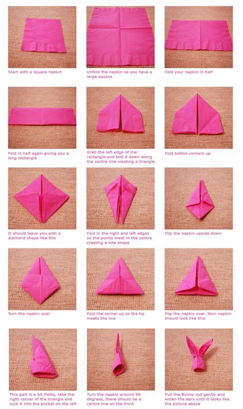 Bunny Napkin Origami