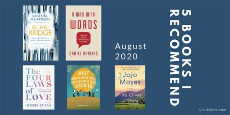 5 Books I Recommend—august 2020