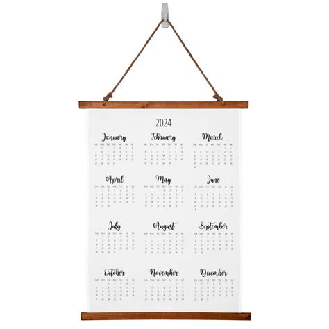 Personalized 2024 Calendar Full Year At A Glance Wall Tapestry Etsy