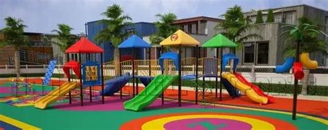 Red Fibreglass Playground Slides For Garden Age Group 6 12 Year At