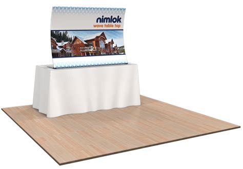 Wave TT1 5ft Tabletop Curved Fabric Display - portable display | Fabric display, Trade show ...