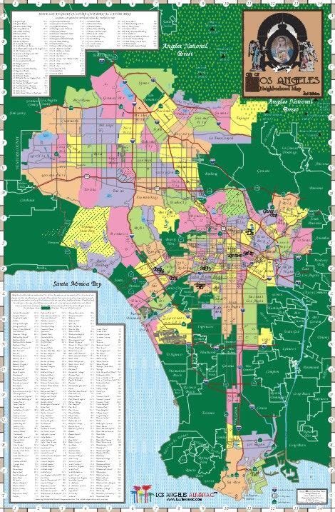 City Of Los Angeles Neighborhood Map Larger Image Los Angeles